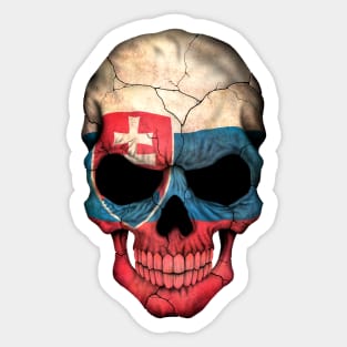 Slovakian Flag Skull Sticker